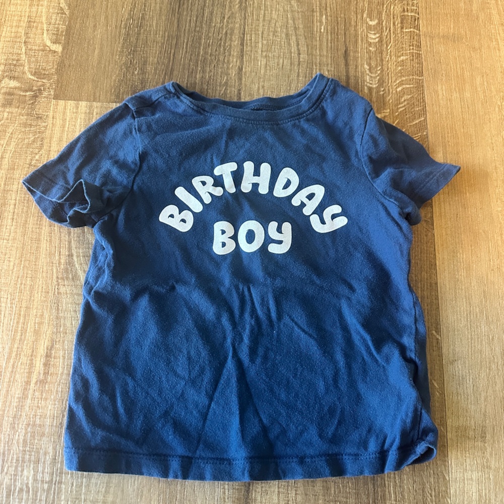Old Navy Navy Blue 'Birthday‎ Boy' Tee